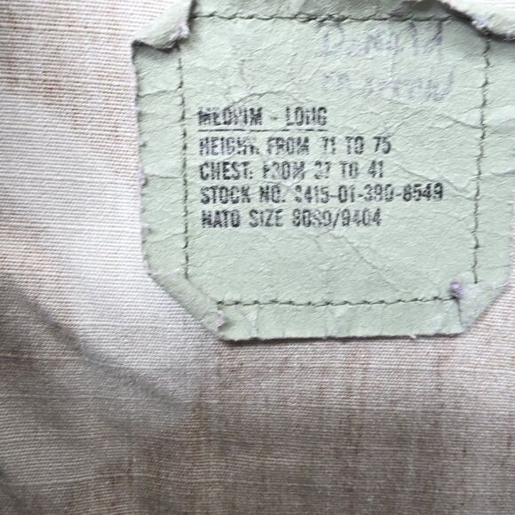 Military Coat M Long Green Camo BDU Combat Woodland Top Shirt Army USMC 80s - Picture 3 of 4